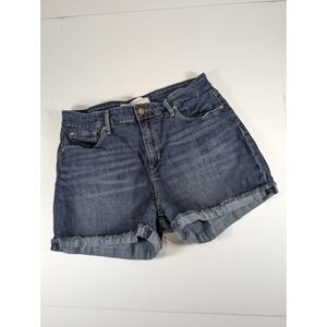 Levis High Rise 3" Shorts Womens 14/32  Simply Stretch Comfort Roll